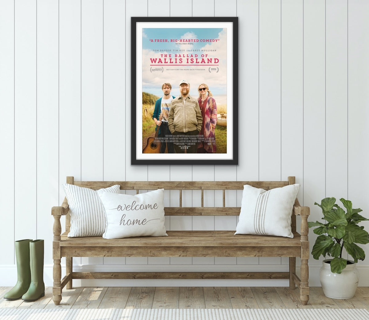 An original movie poster for the British comedy film The Ballad of Wallis Island