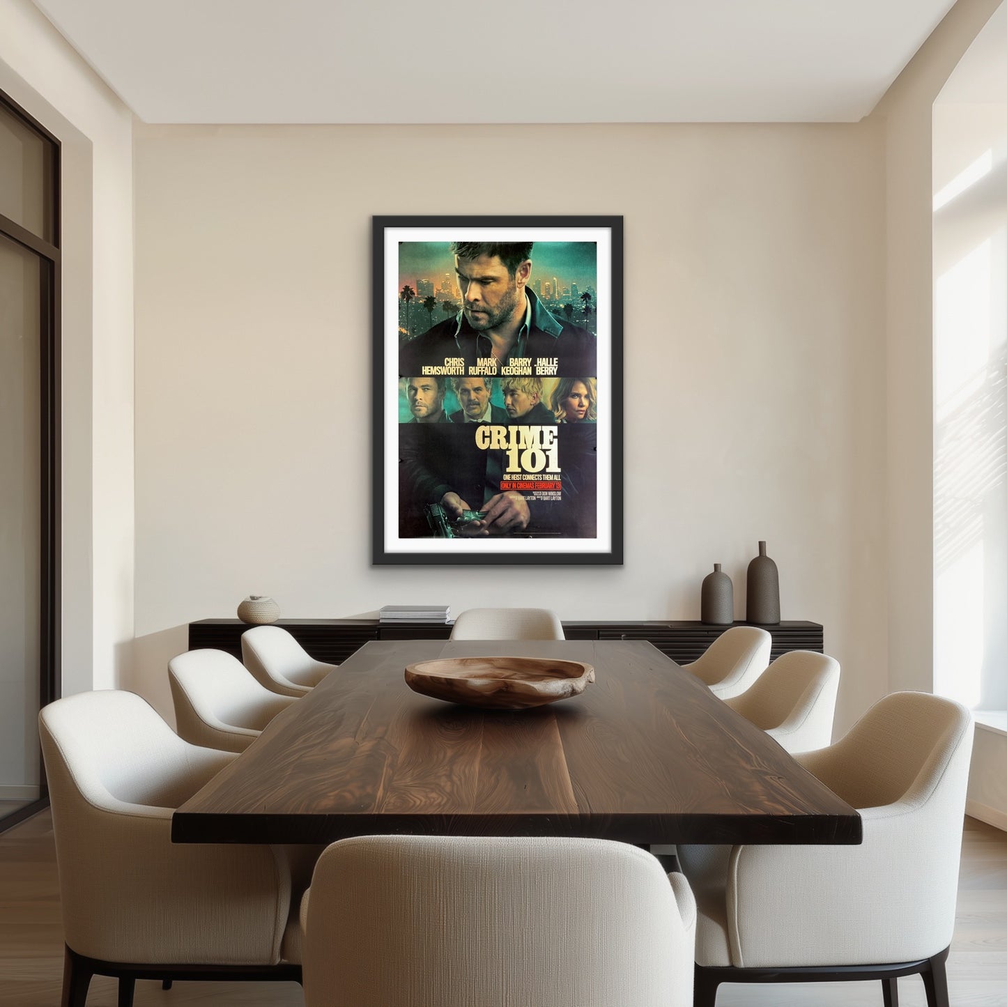An original movie poster for the film Crime 101