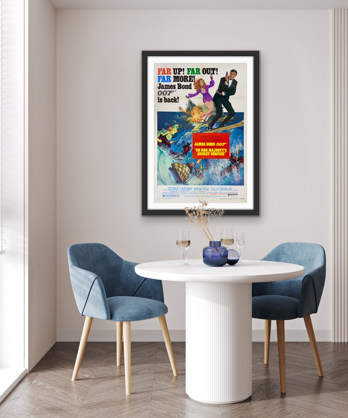 An original one sheet style B movie poster for the James Bond film On Her Majesty's Secret Service