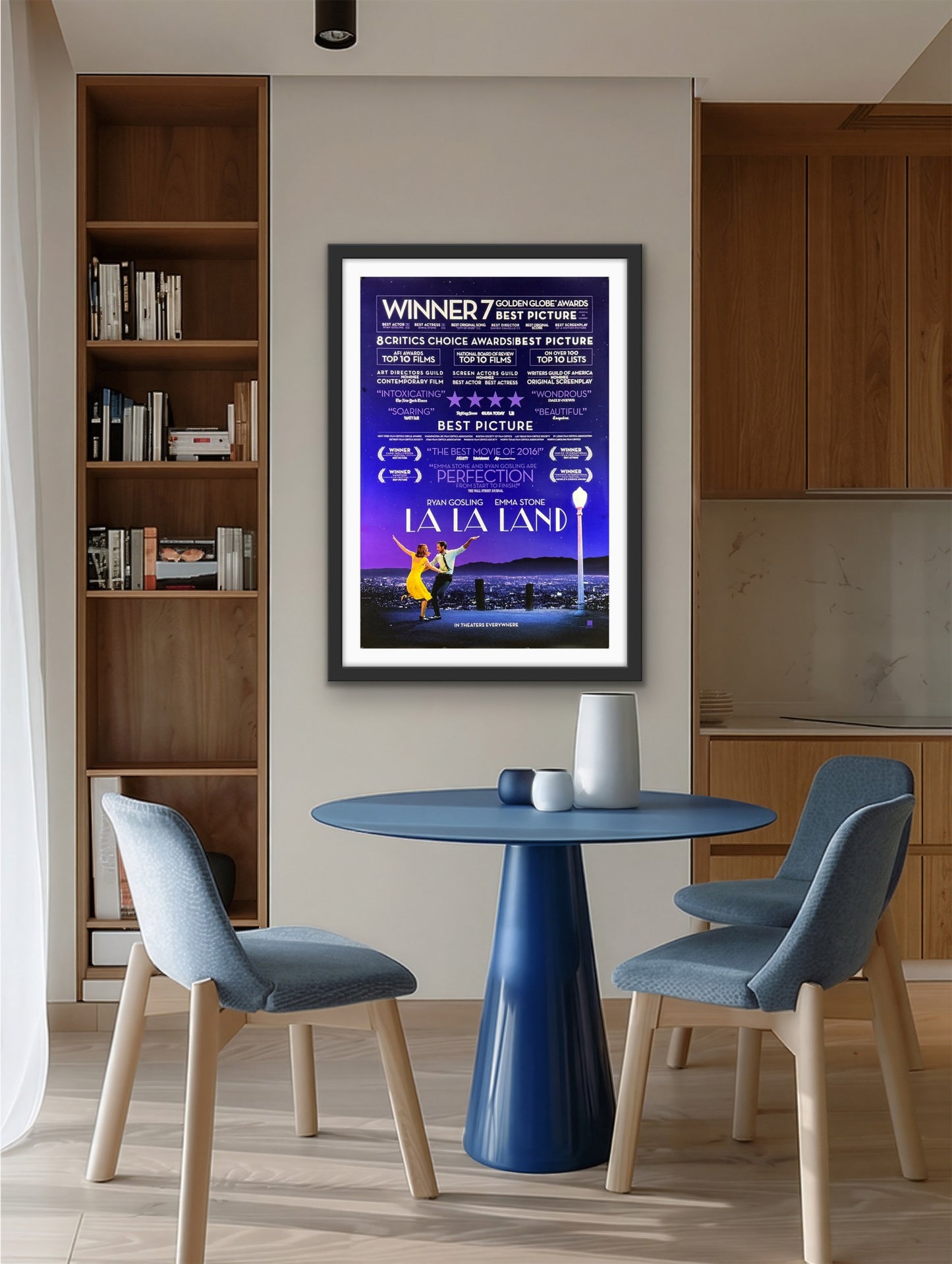 An original movie poster for the film La La Land
