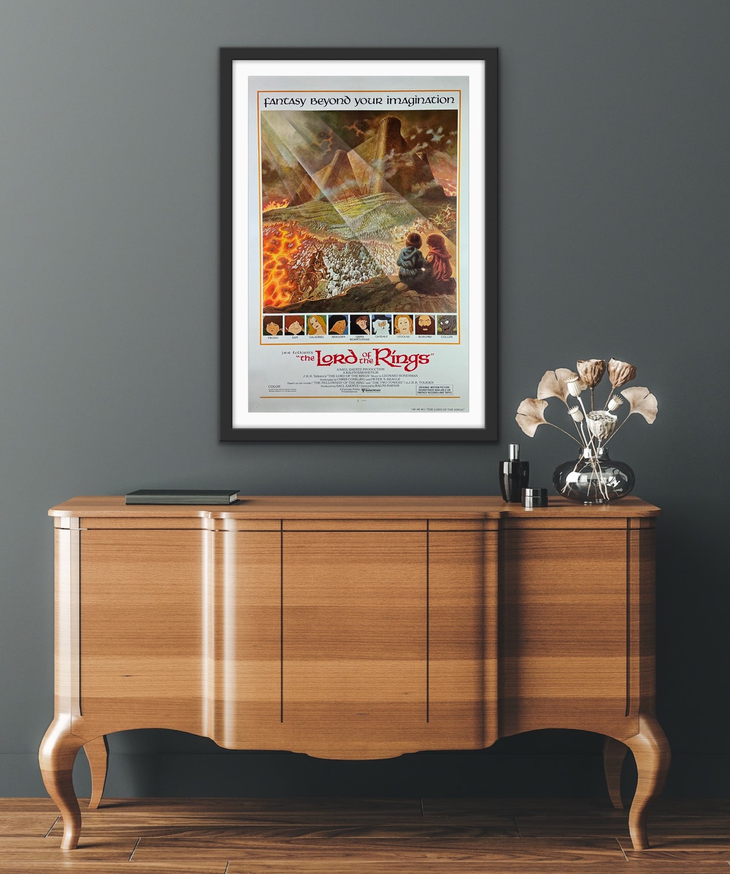 An original movie poster for the 1978 Ralph Bakshi film The Lord of the Rings