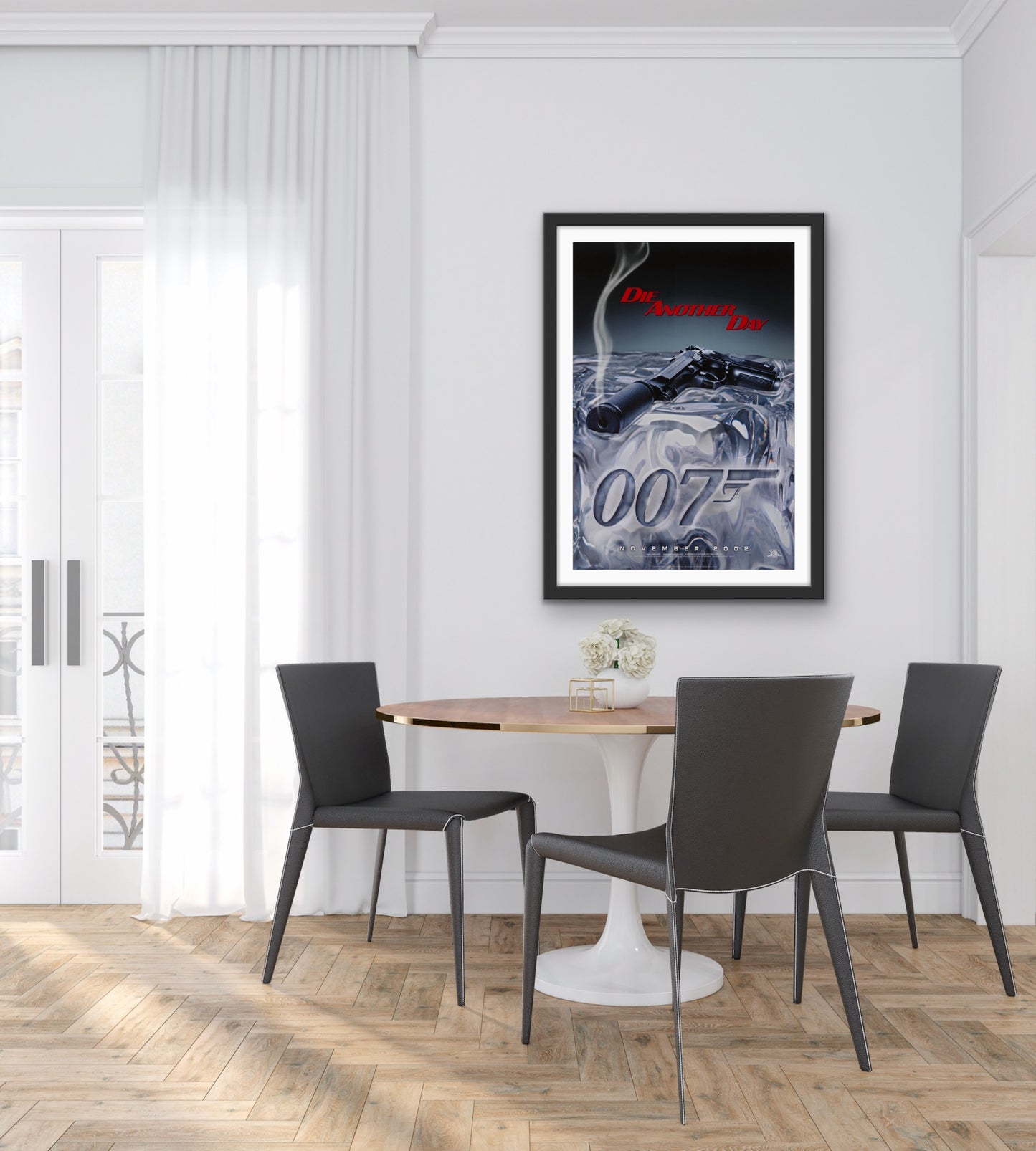 An original teaser movie poster for the James Bond film Die Another Day