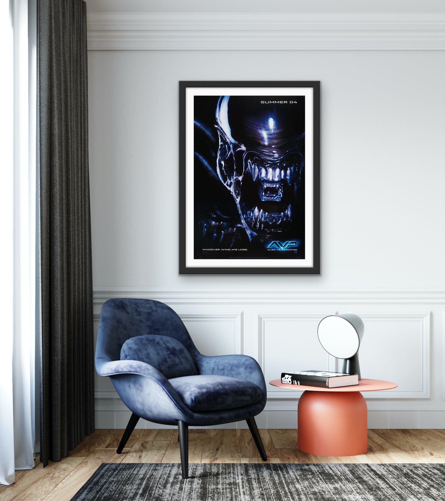 An original movie poster for the film Alien vs Predator