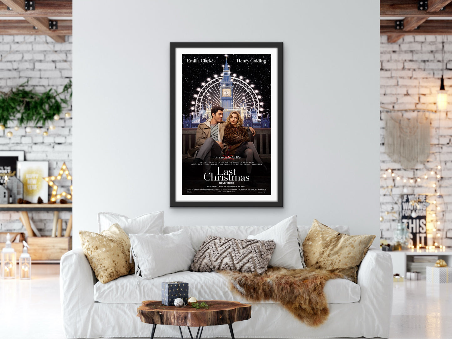 An original movie poster for the film Last Christmas