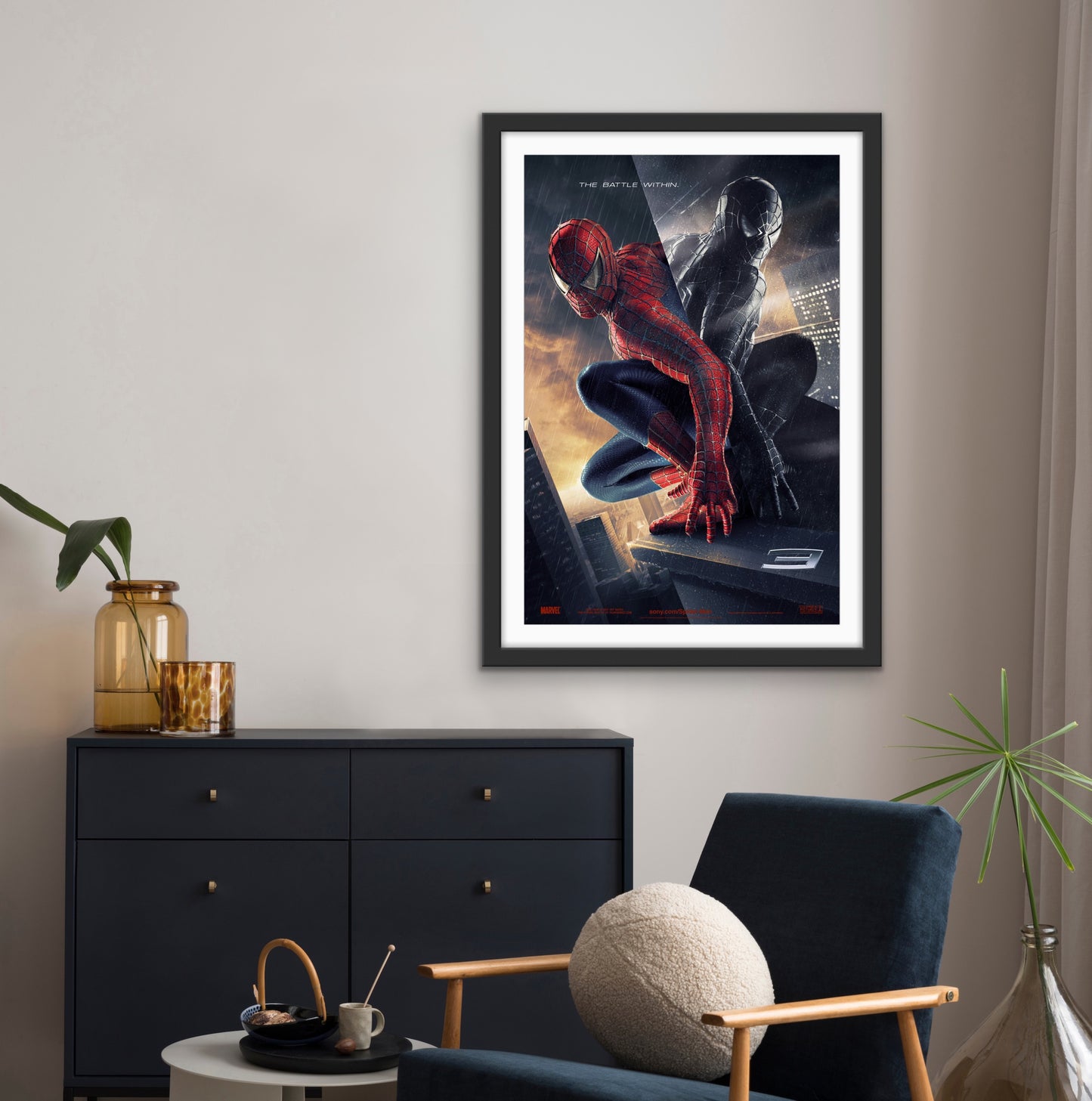 An original movie poster for the film Spider-Man 3