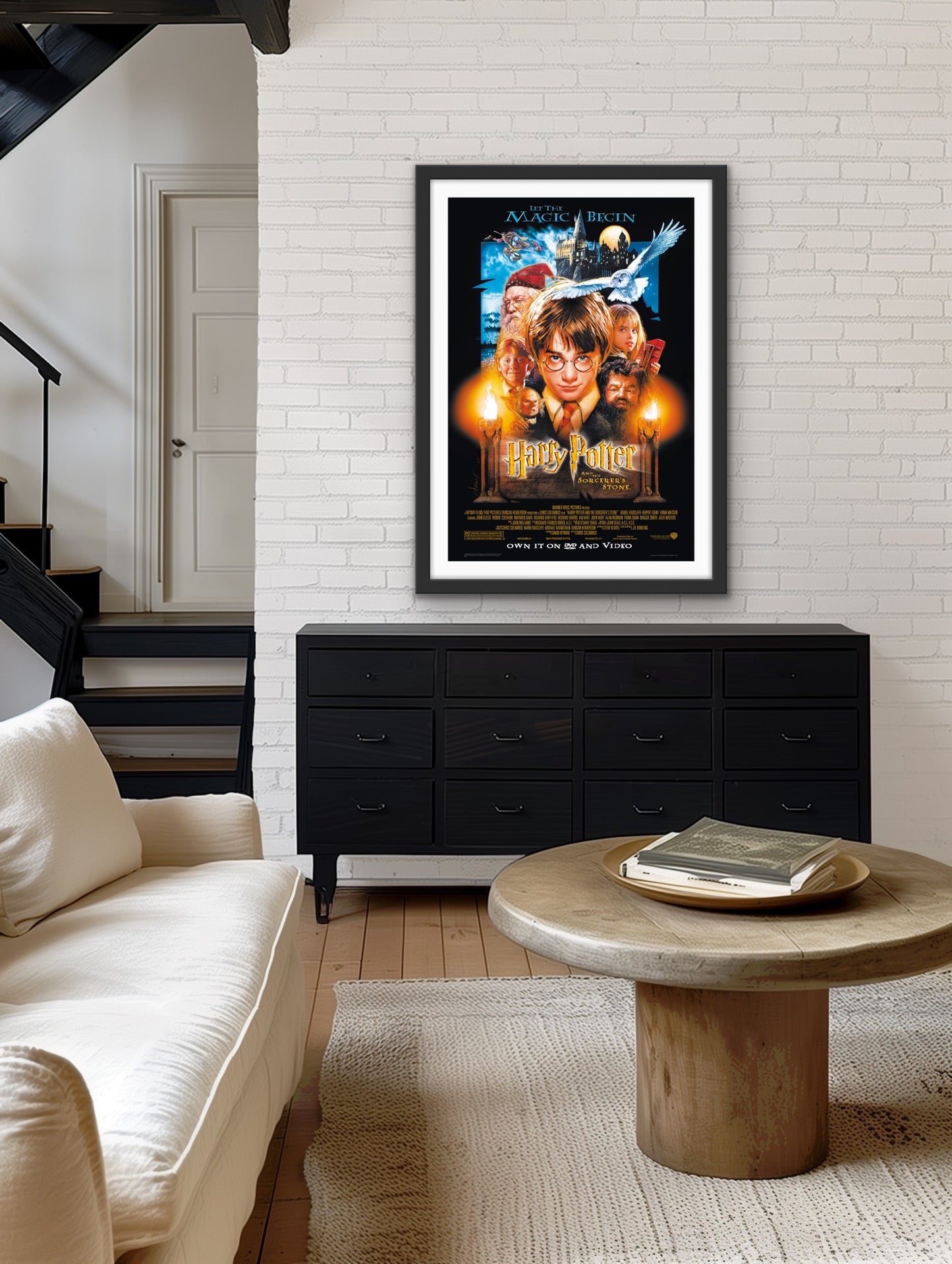 An original DVD and Video poster for the film Harry Potter and the Philosopher's Stone / Sorcerer's Stone