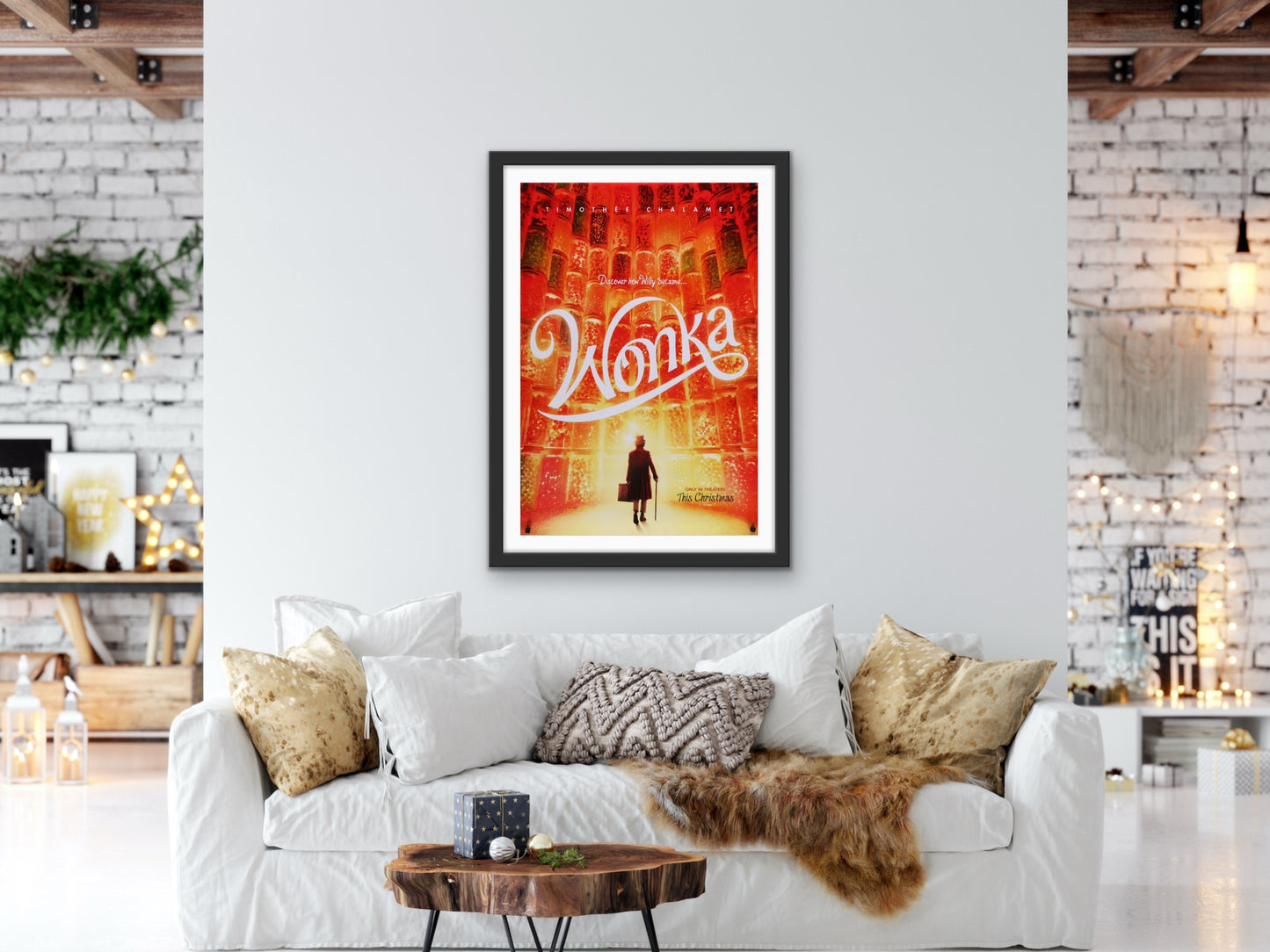 An original movie poster for the film Wonka