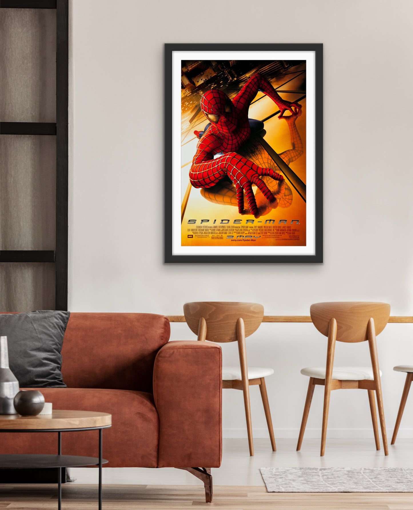 An original movie poster for the film Spider-Man 2002