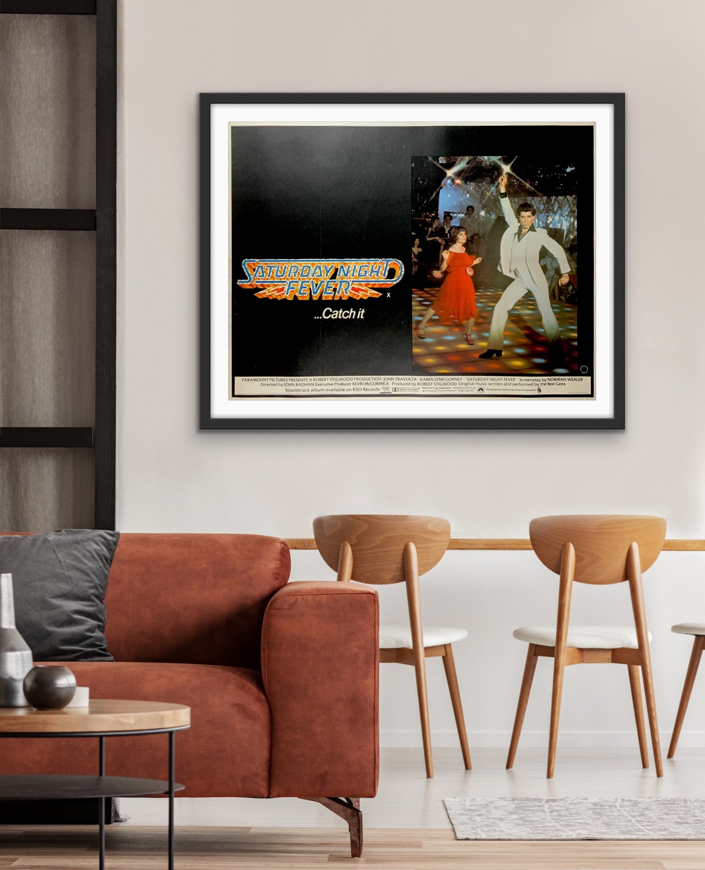 An original UK Quad movie poster for the John Travolta film Saturday Night Fever