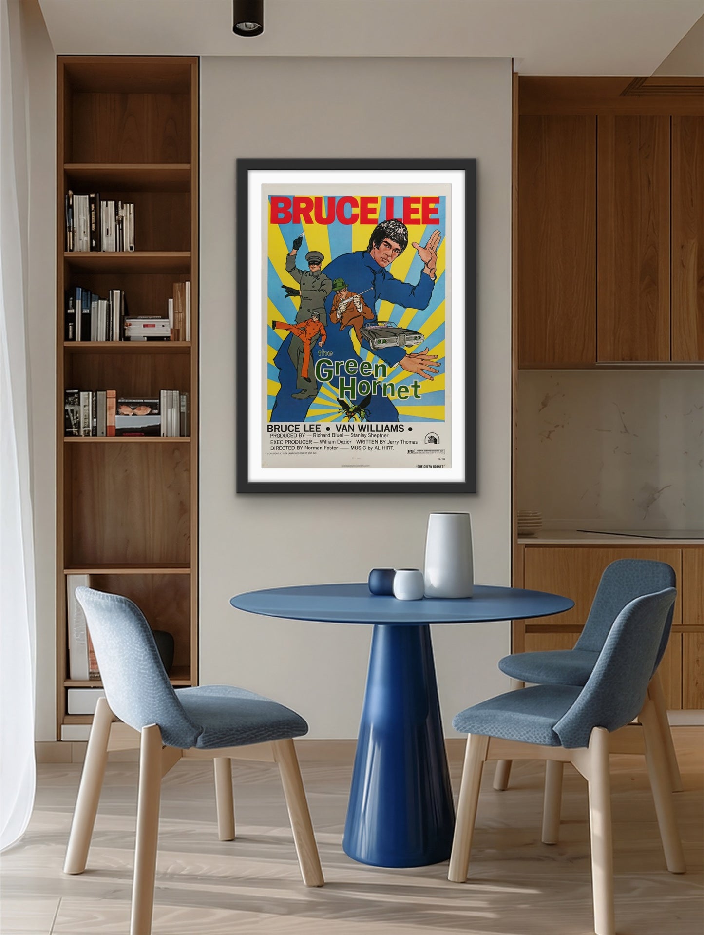 An original movie poster for the Bruce Lee film Green Hornet