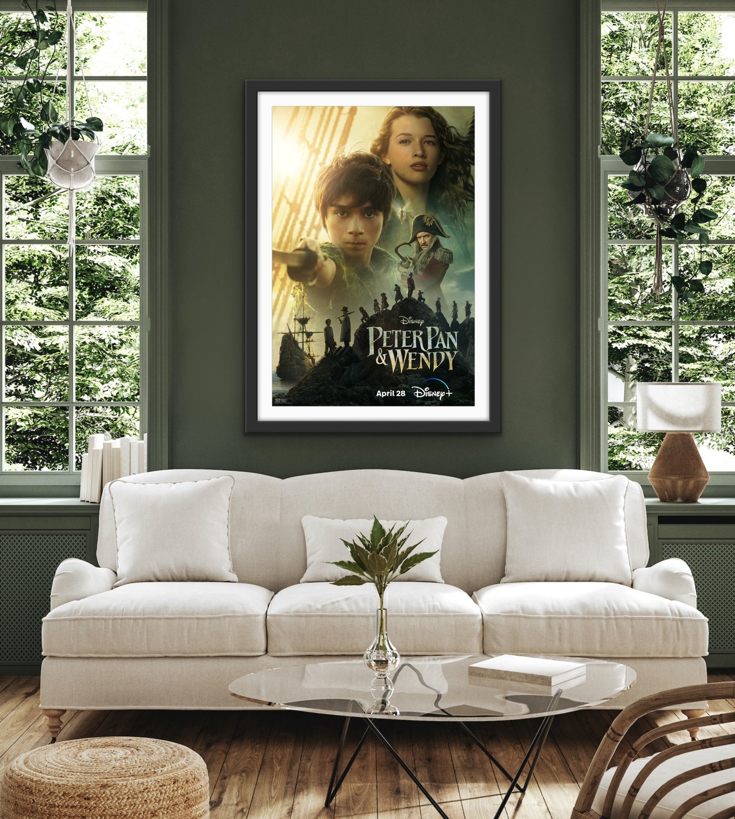 An original movie poster for the Disney film Peter Pan and Wendy
