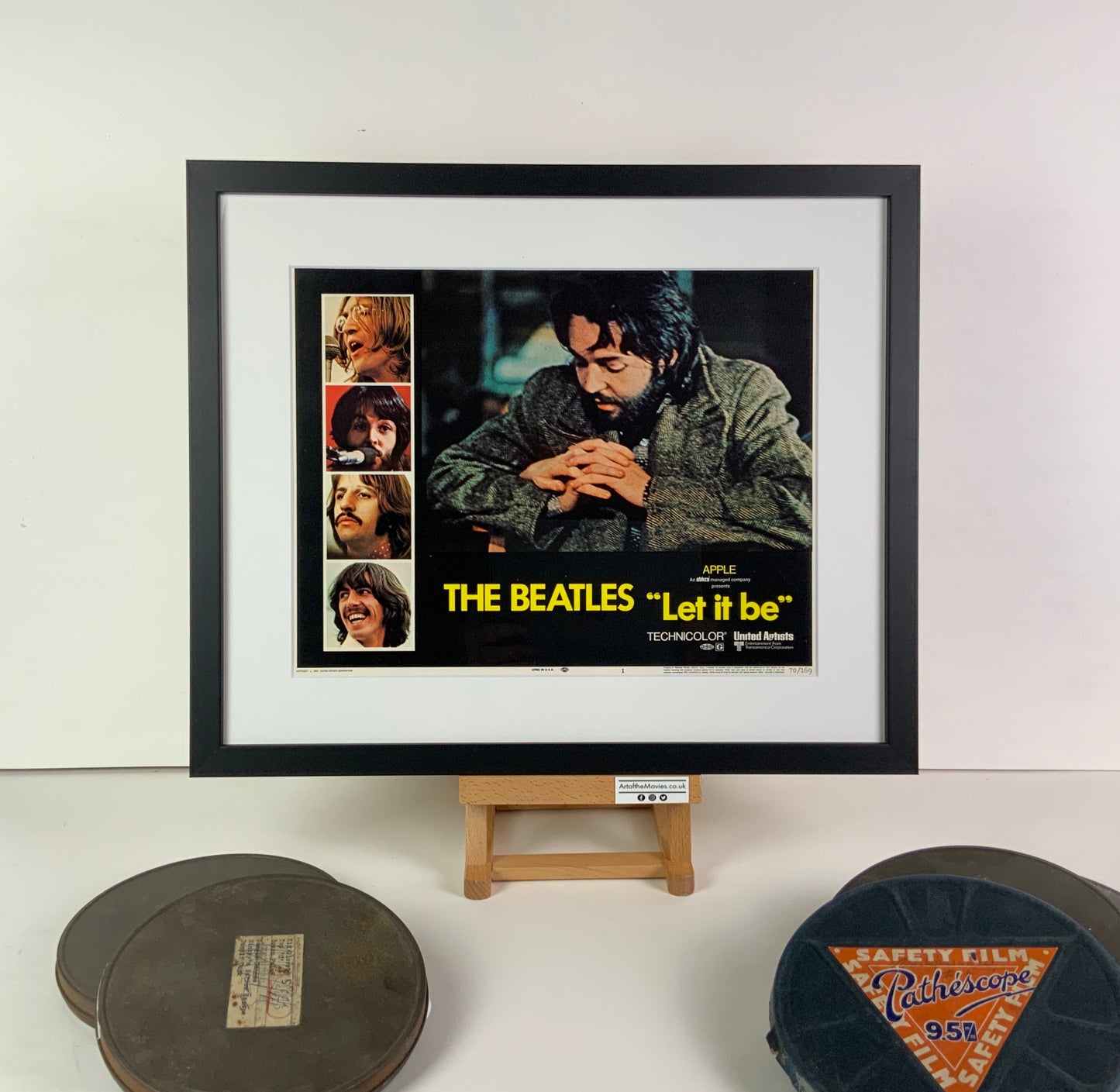 An original 11x14 lobby card for the Beatles film Let It Be