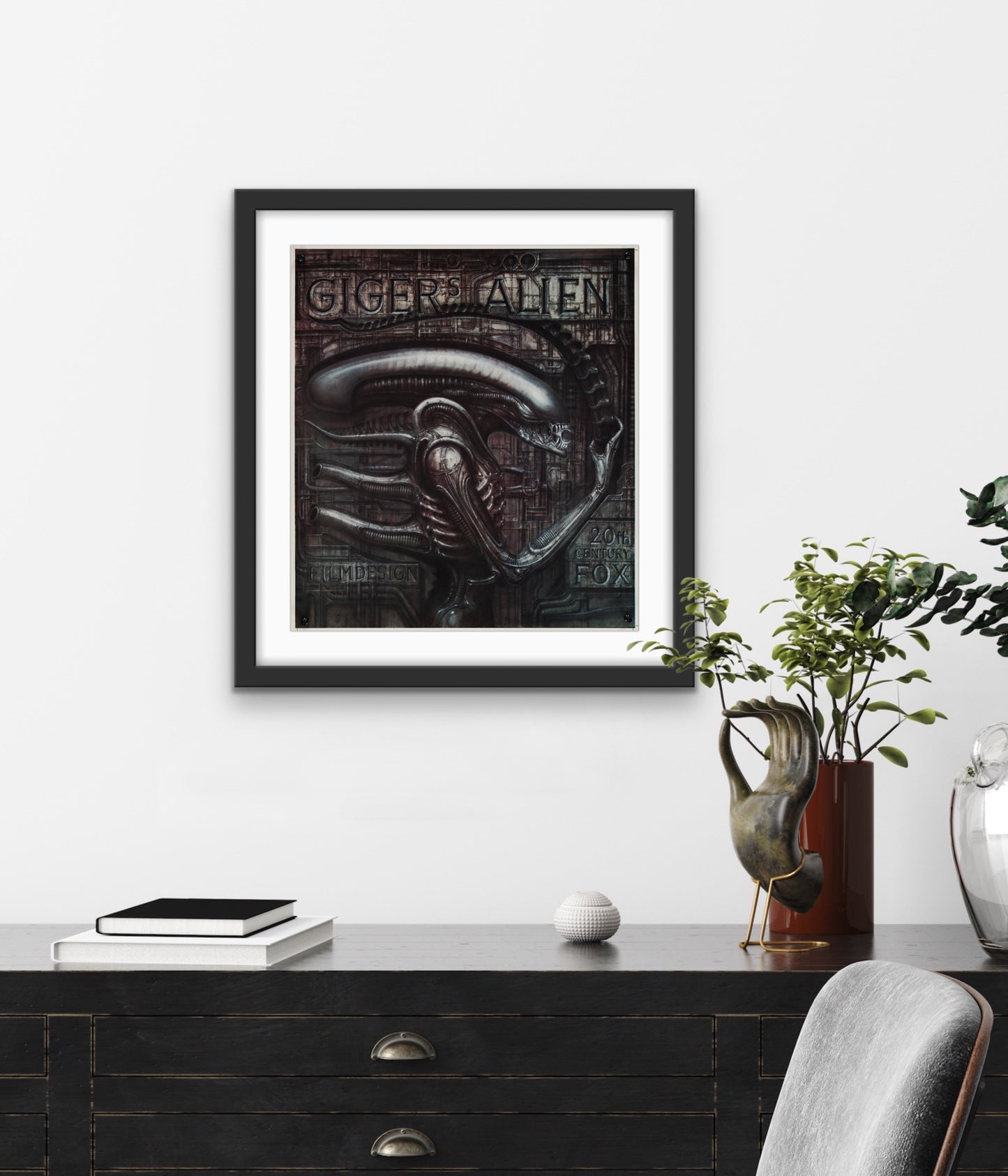 An original advertising poster celebrating Giger's work on the Alien in Ridley Scott's Alien