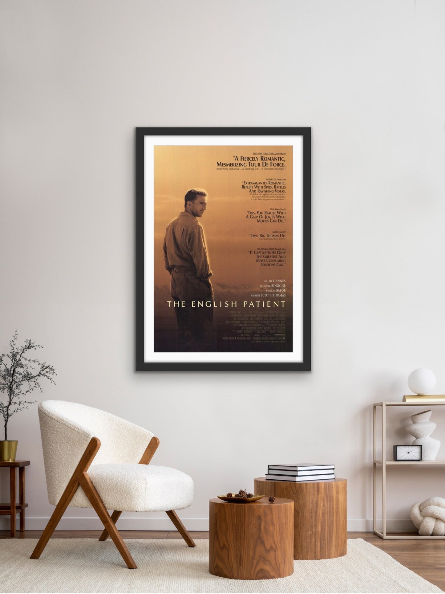 An original movie poster for the film The English Patient