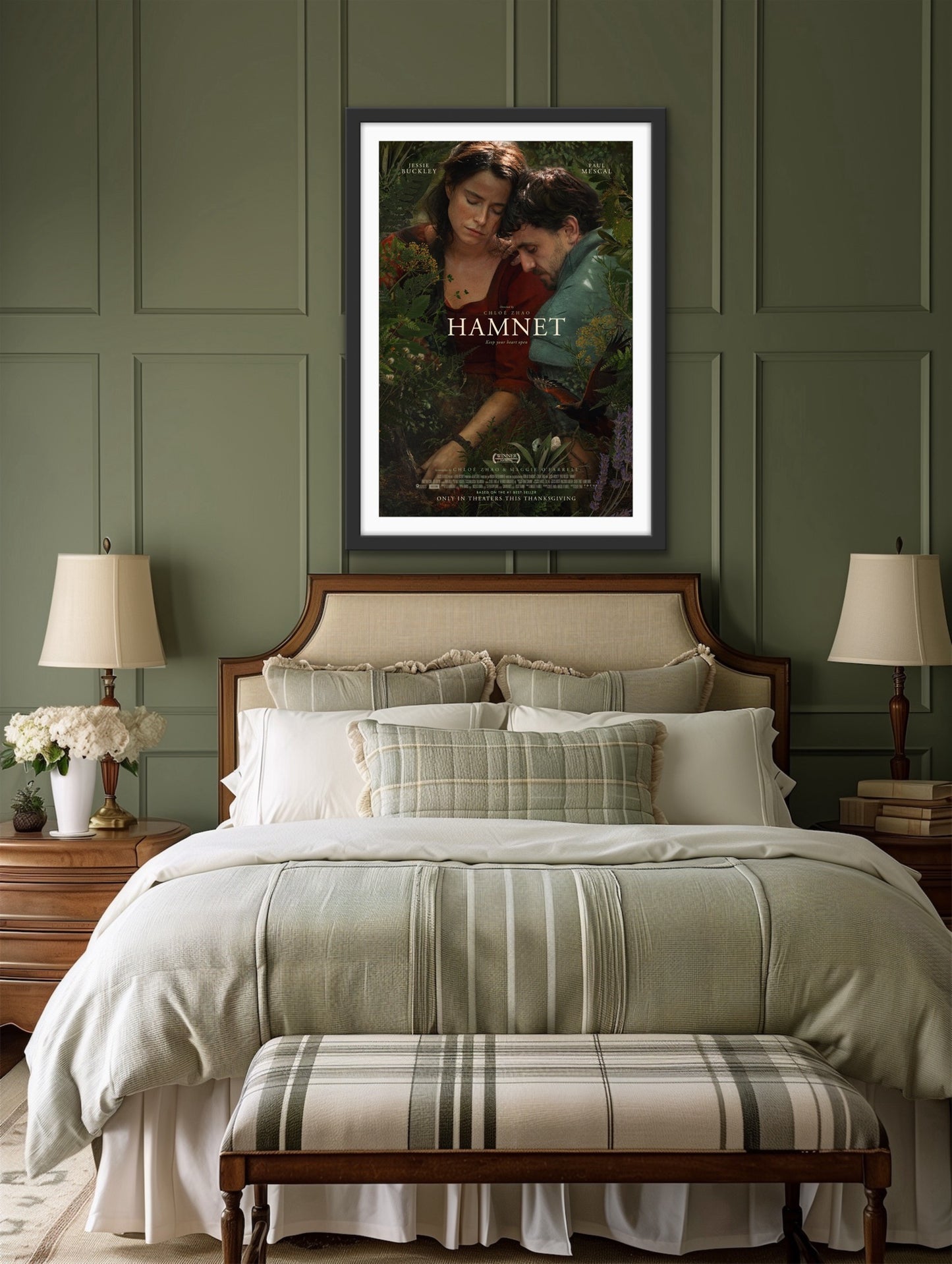 An original movie poster for the film Hamnet