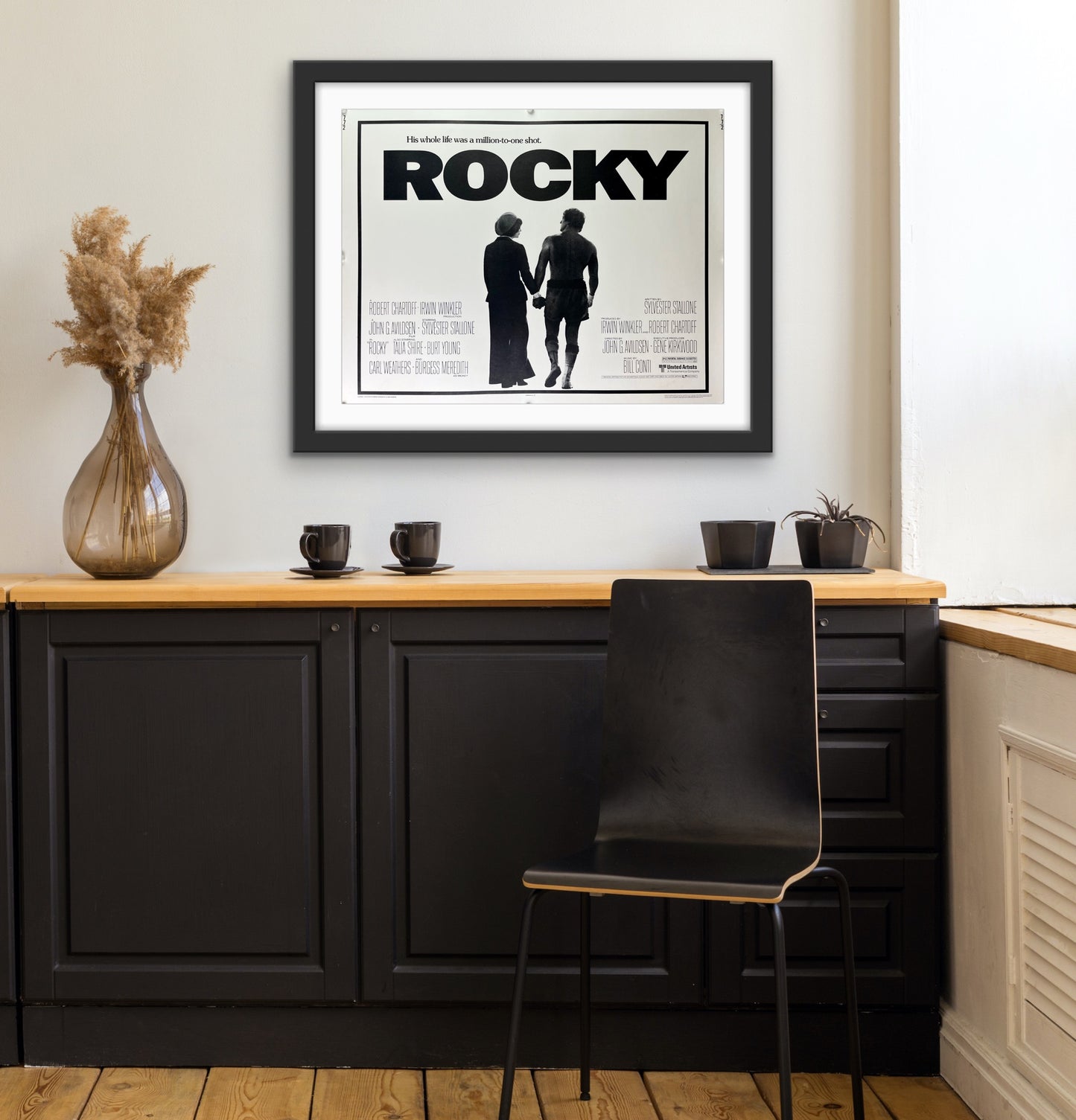An original US half sheet movie poster for the film Rocky