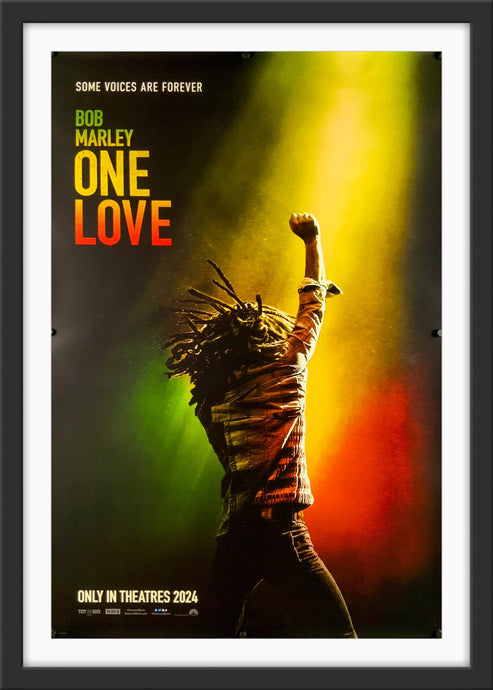 An original movie poster for the film Bob Marley One Love