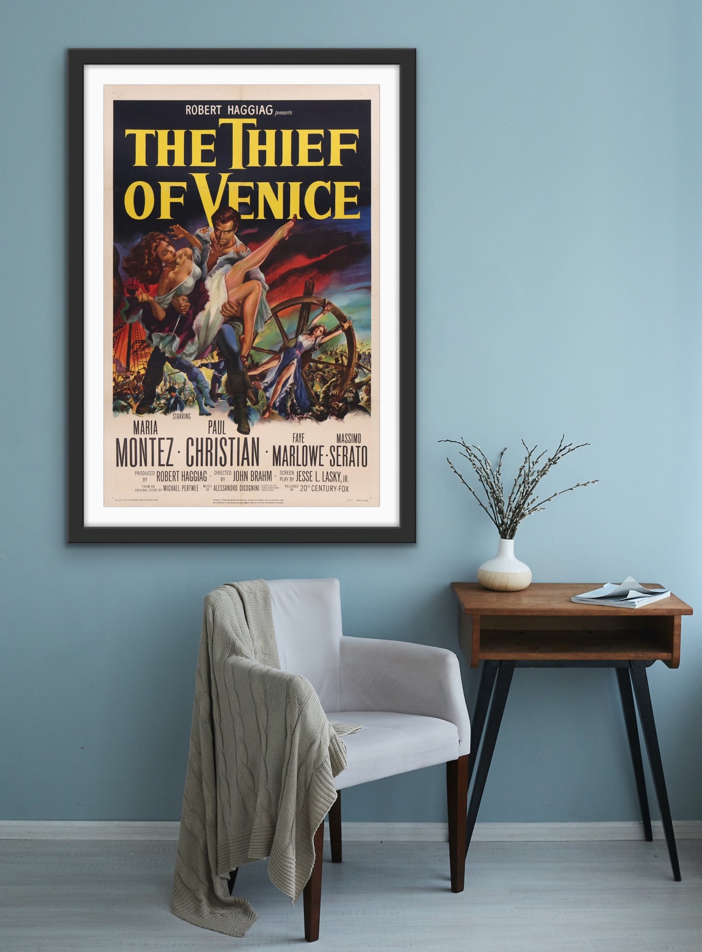 An original movie poster for the film The Thief of Venice