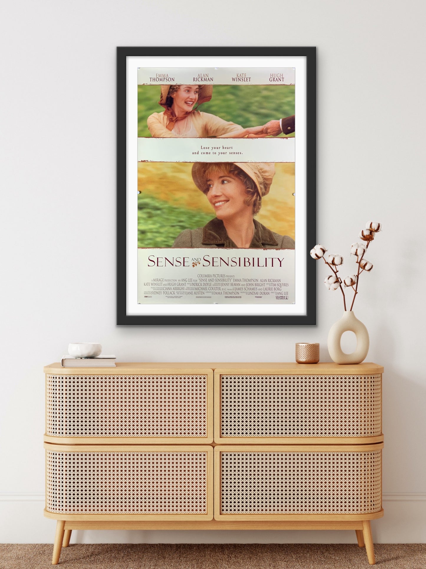 An original movie poster for the film Sense and Sensibility