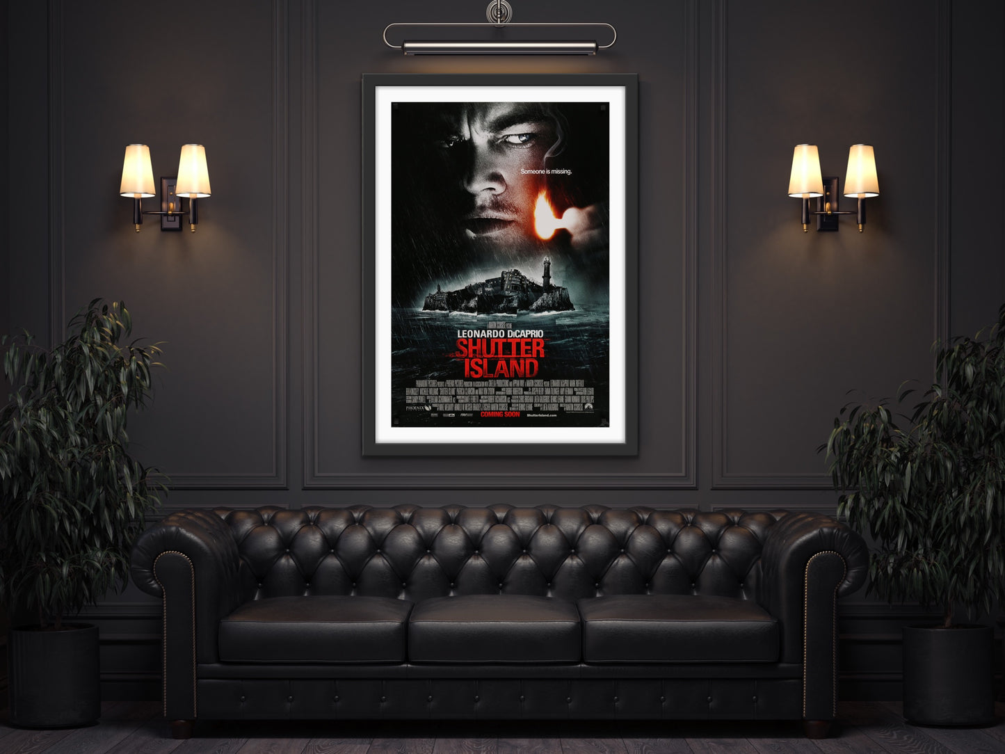 An original movie poster for the Martin Scorsese film Shutter island