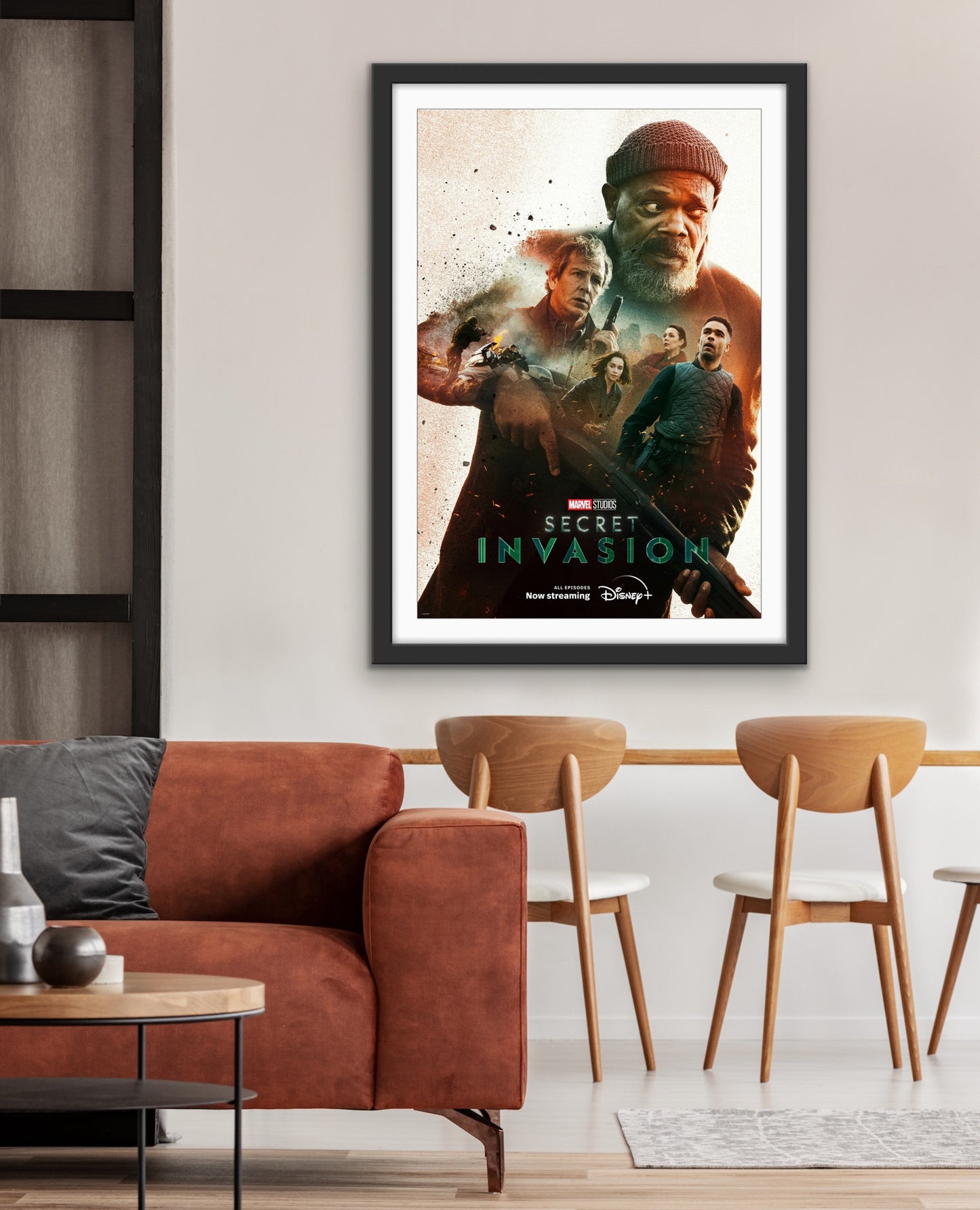 An original movie poster for the Disney+ Marvel TV series Secret Invasion