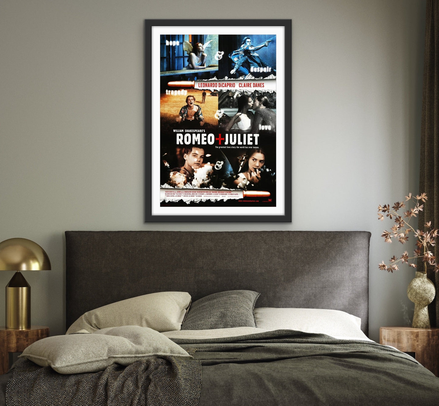 An original movie poster for the film Romeo and Juliet