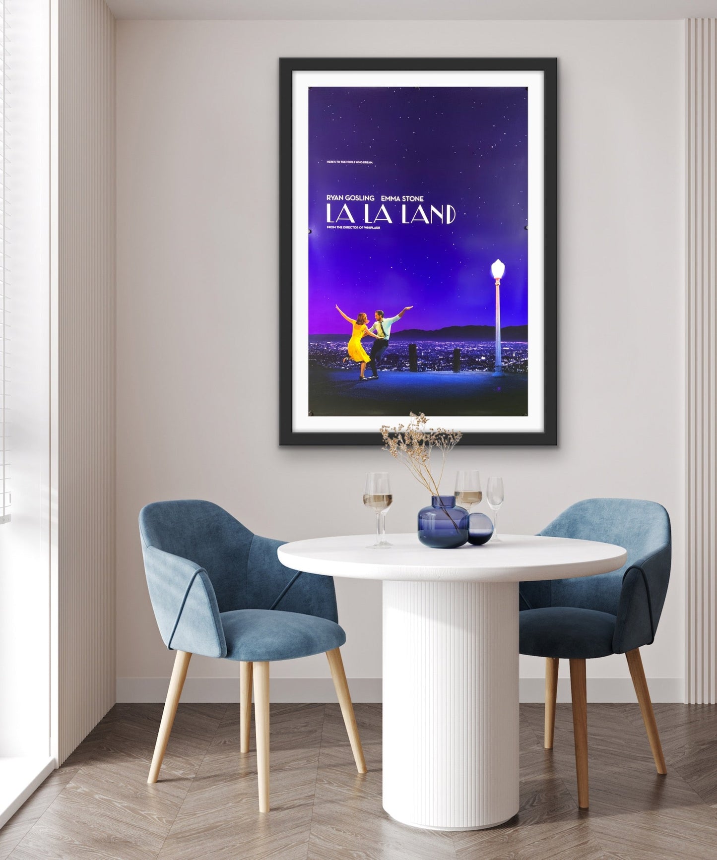 An original movie poster for the film La La Land