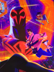 An original movie poster for the film Spider-Man Across The Spider-Verse