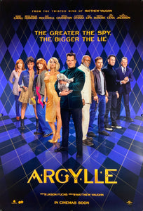 An original movie poster for the Michael Vaughn film Argylle