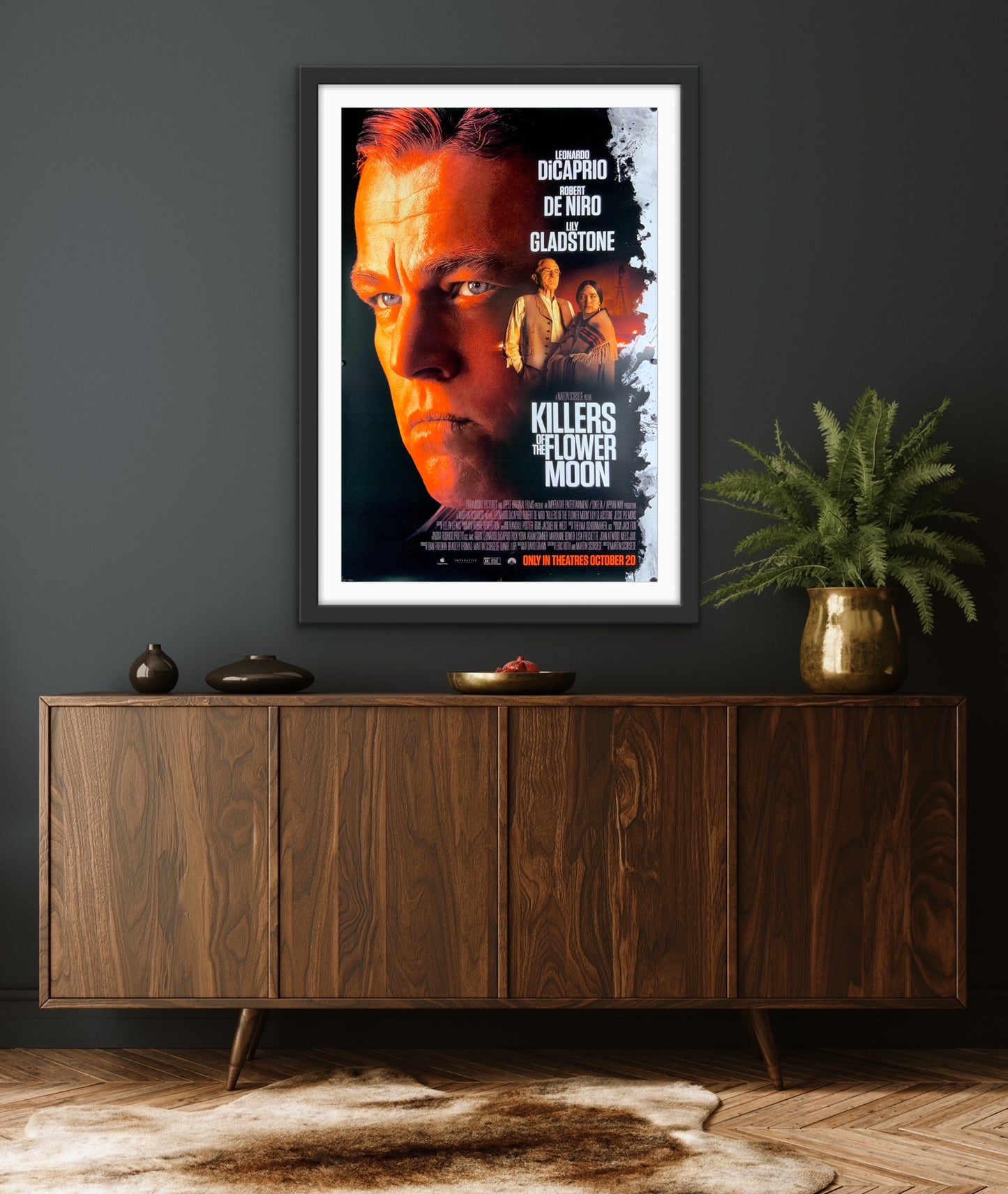 An original movie poster for the Martin Scorsese film Killers of the Flower Moon