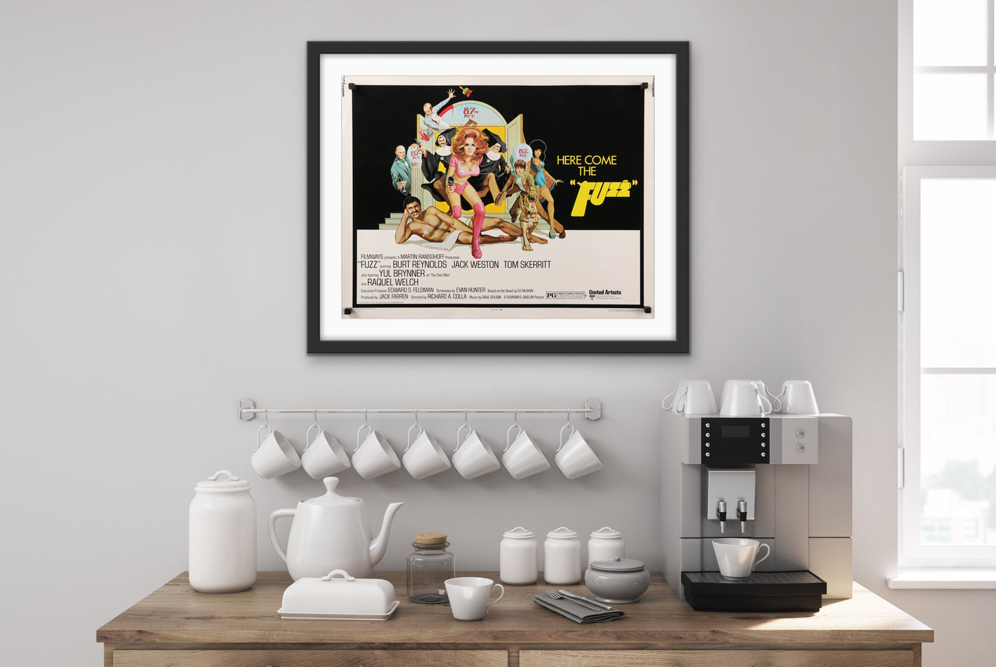 An original movie poster for the film The Fuzz