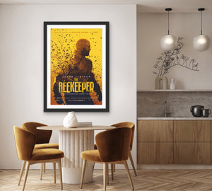 An original movie poster for the Jason Statham film The Beekeeper