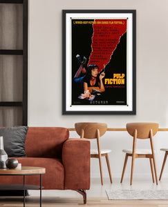 An original movie poster for the Quentin Tarantino film Pulp Fiction