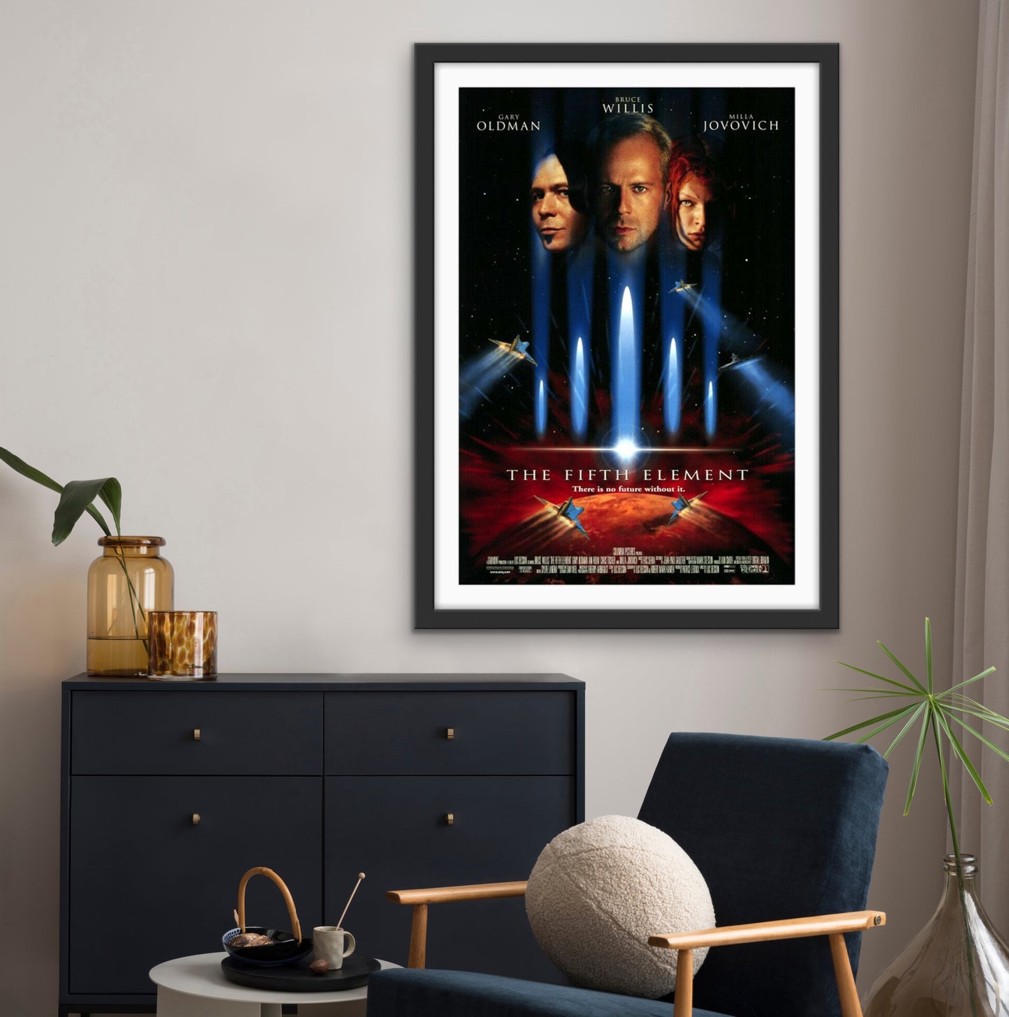 An original movie poster for the film The Fifth Element