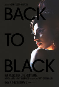 An original movie poster for the Amy Winehouse biopic Back to Black