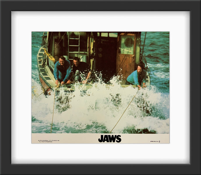 An original 8x10 lobby card for the Steven Spielberg film Jaws
