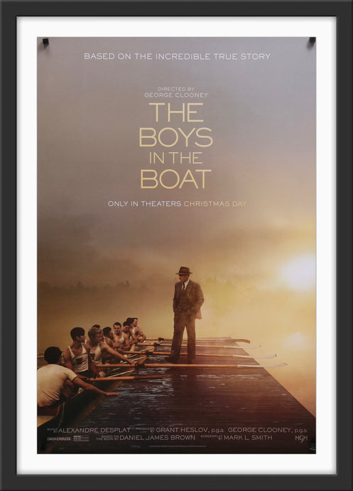 An original movie poster for the film The Boys In The Boat