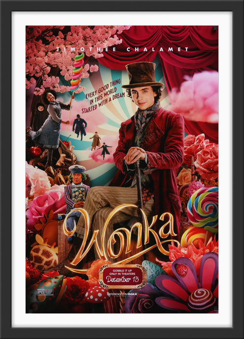 An original movie poster for the film Wonka