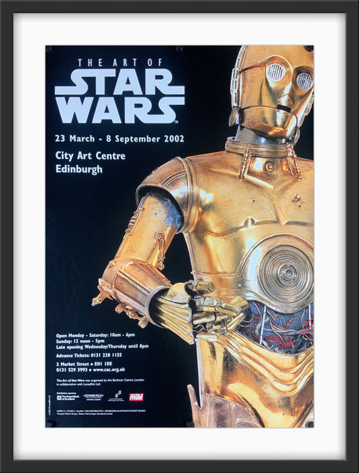 An original exhibition poster for the Edinburgh leg of the Art of Star Wars show