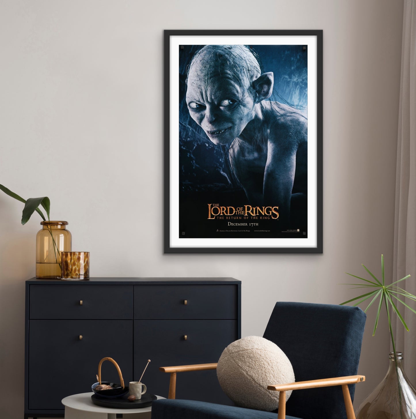 An original movie poster for the Peter Jackson film Lord of the Rings The Return of the King