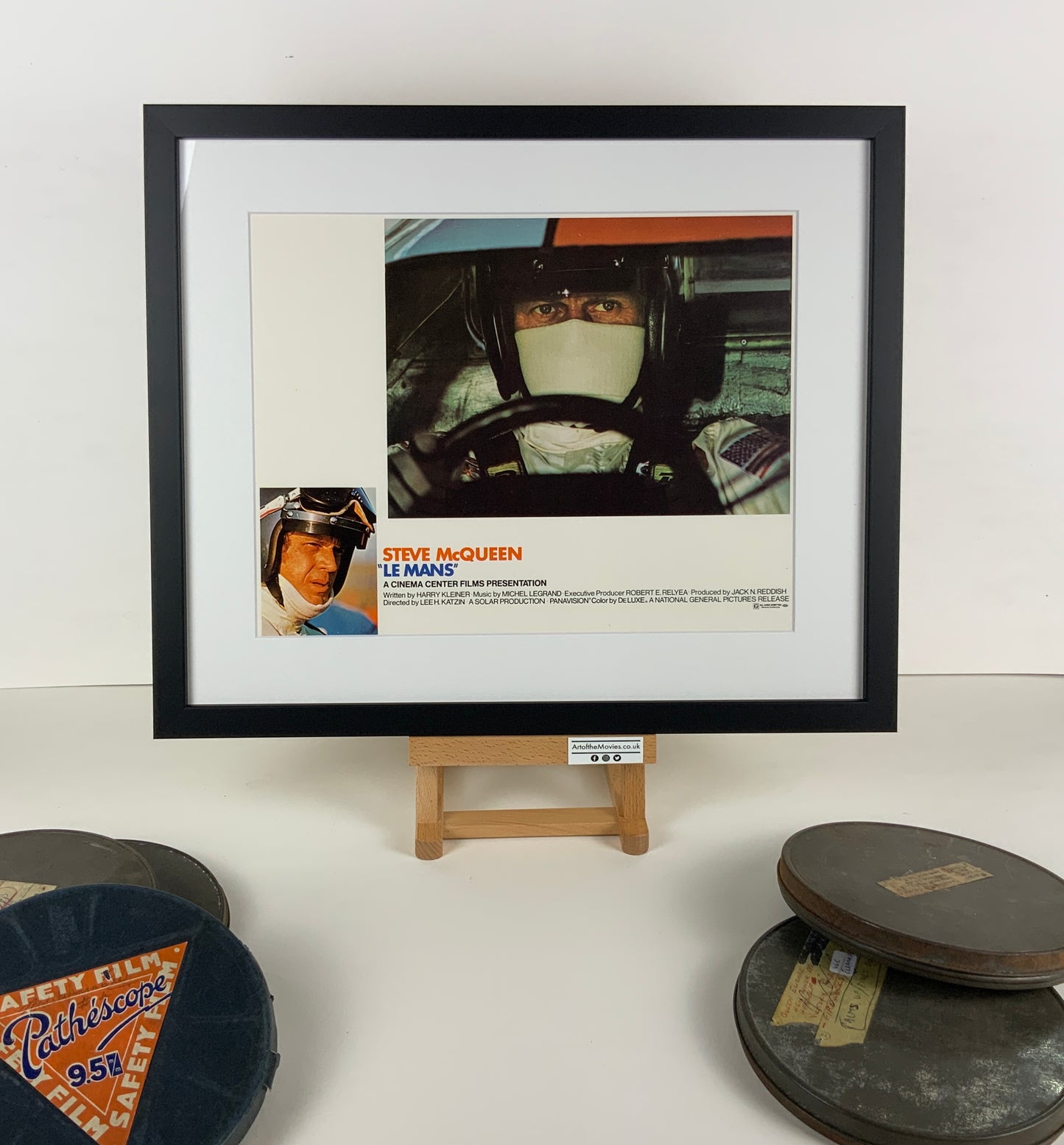 An original 11x14 lobby card for the Steve McQueen film Le Mans