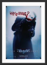 Load image into Gallery viewer, An original movie poster with Heath Ledger as the Joker for the Batman film The Dark Knight