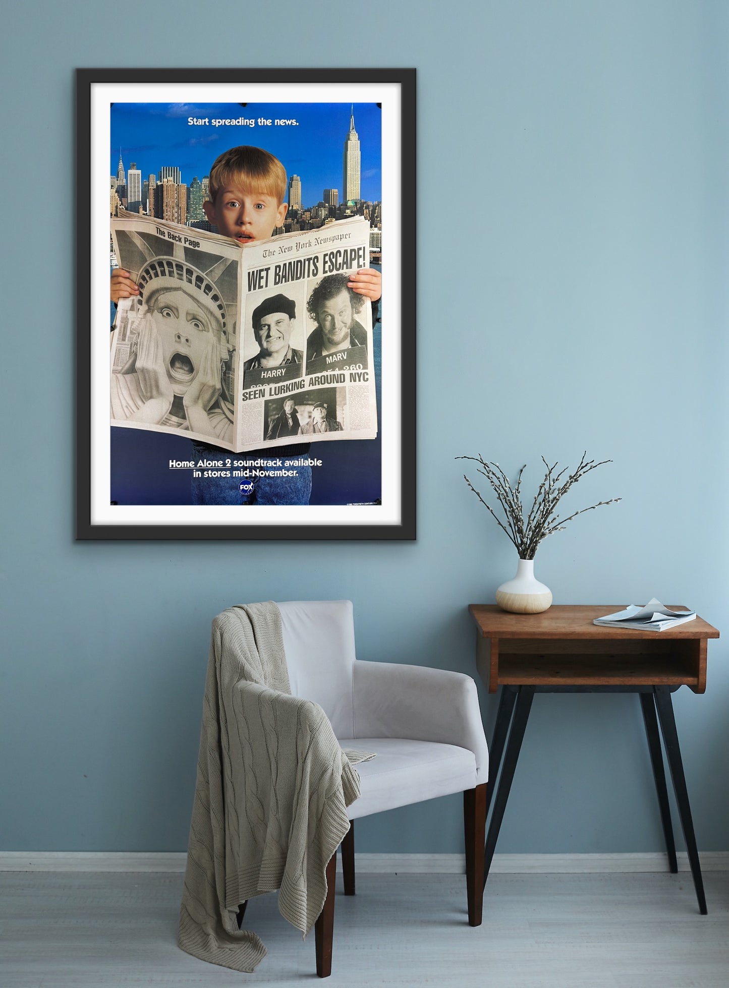 An original soundtrack movie poster for the film Home Alone 2