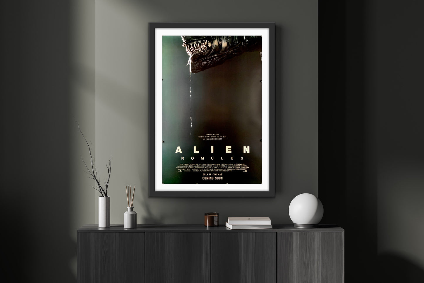 An original movie poster for the sci-fi horror film Alien Romulus