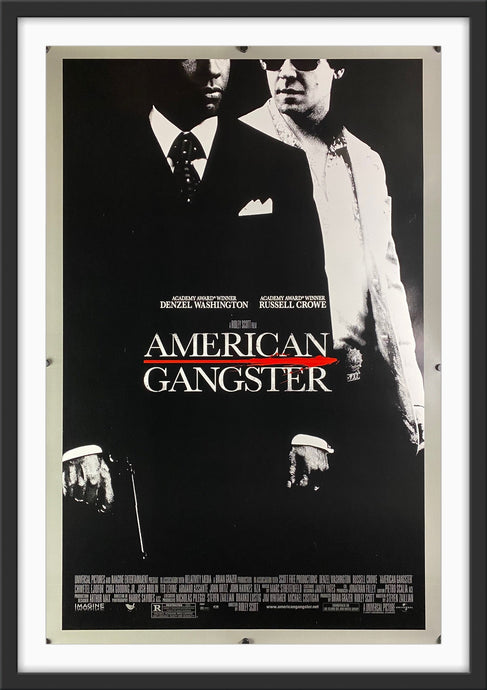 An original movie poster for the Ridley Scott film American Gangster