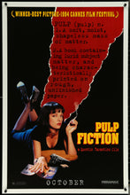 Load image into Gallery viewer, An original movie poster for the Quentin Tarantino film Pulp Fiction