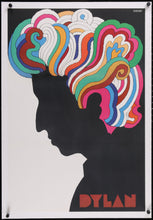 Load image into Gallery viewer, An original poster for Bob Dylan&#39;s 1967 Greatest Hits album with artwork by Milton Glaser