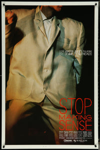 An original movie poster for the Talking Heads film Stop Making Sense