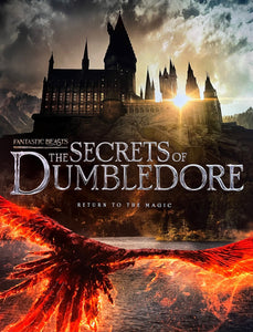 An original movie poster for the Wizarding World film Fantastic Beasts The Secrets of Dumbledore