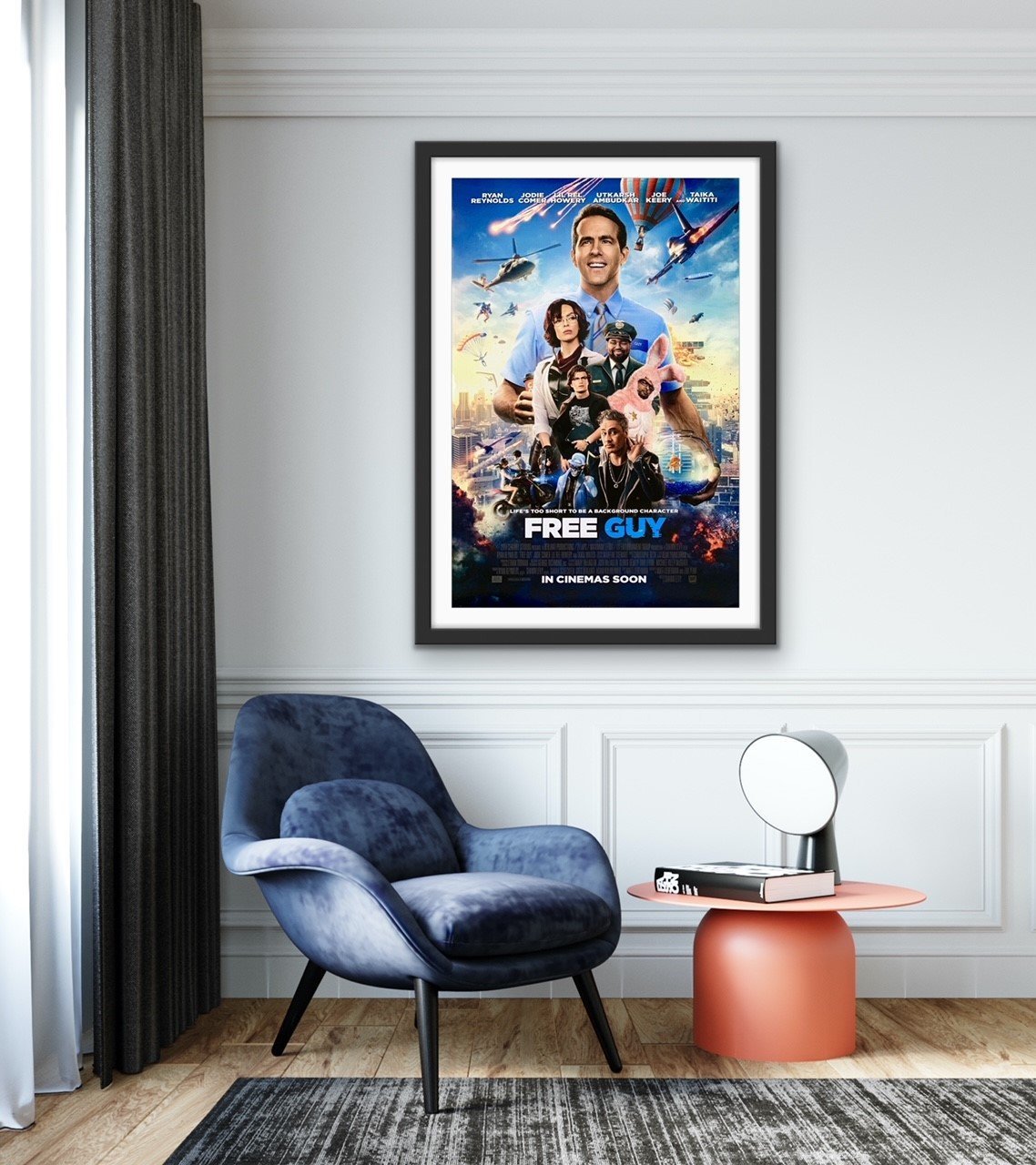 Free Guy Ryan Reynolds Large Movie Poster Art Print Gift Multiple Sizes